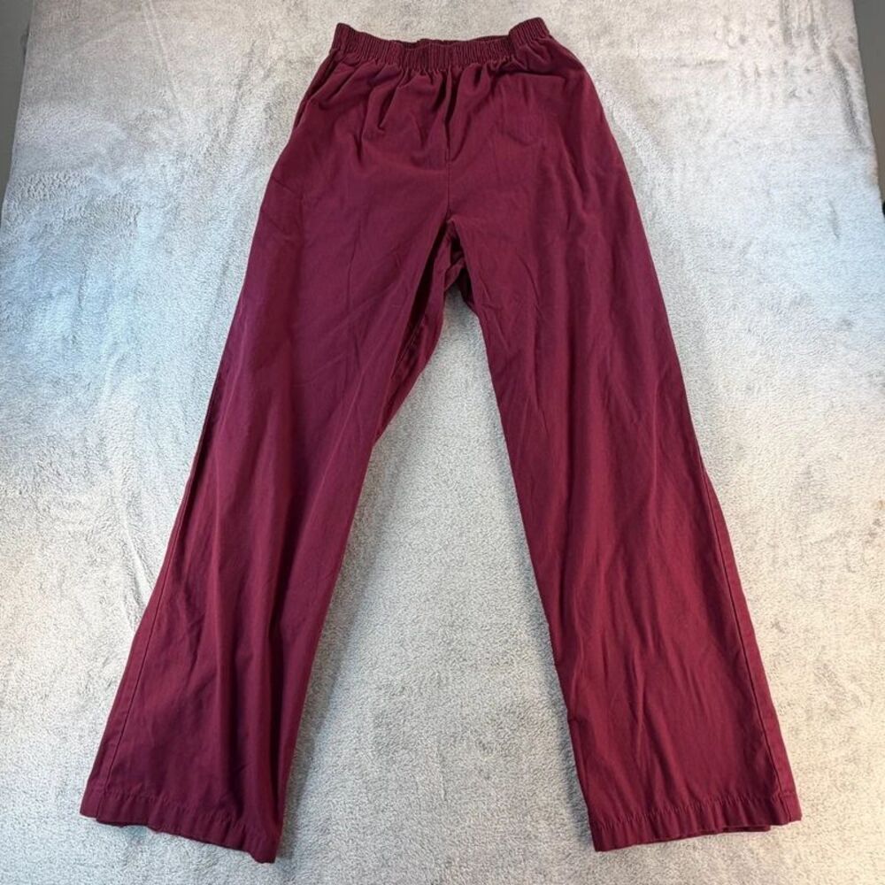 Butter-Soft Workwear Burgundy Scrub Pants Women's L